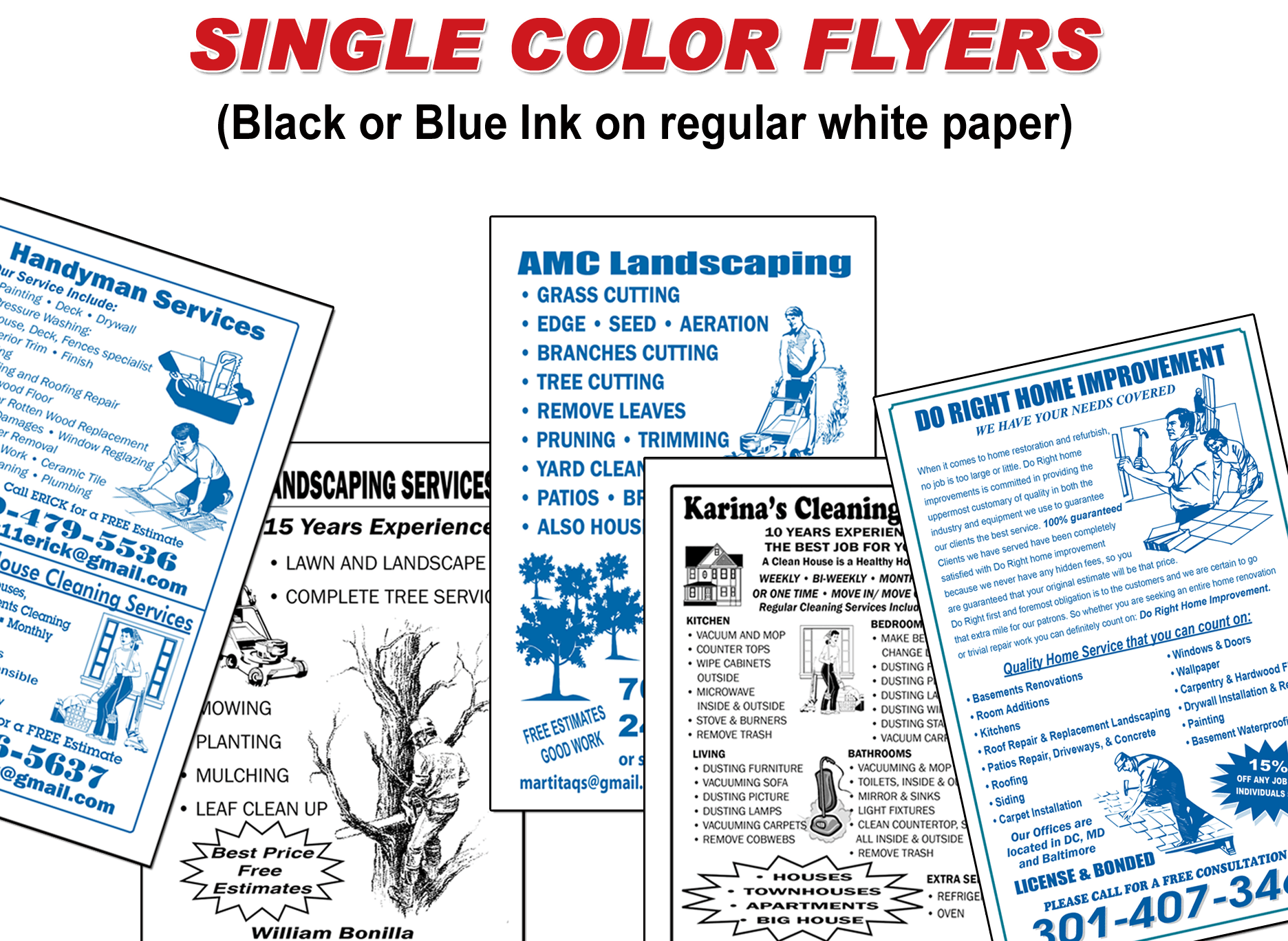 single color flyers